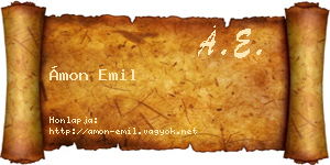 Ámon Emil névjegykártya