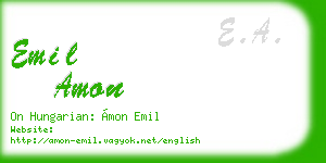 emil amon business card